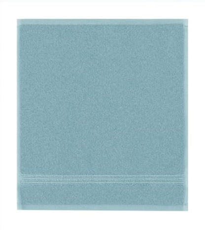Ozdilek 6-Piece Washcloth Set 13x13 Towels 100% Turkish Cotton, Soft, Absorbent, Gentle on Sensitive Skin, Multi-Purpose Use, Washable, Reusable, Ideal for Baby Care & Spa 6 Towels (Milky Blue) - color: Milky Blue