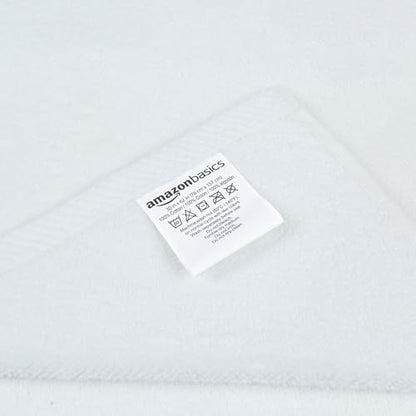 Amazon Basics 2-Piece Quick-Dry Oversize Bath Towel, 100% Cotton, 62" x 30", White - color: White, size: 2 Piece, style: Bath Sheet (Pack of 2)