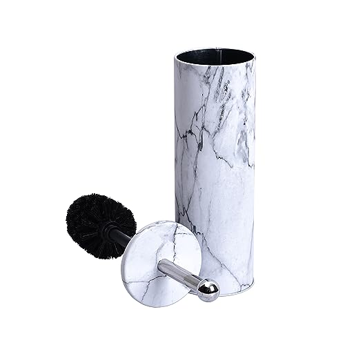 Deep & Sturdy Toilet Bowl Brush with Holder - Durable Scrubbing - Toilet Cleaners - Household Essentials - Silicone Brush - Bathroom Cleaner - Cleaning Supplies - Household Supplies, White
