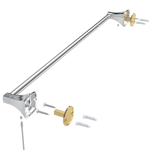 24 Inch Chrome Towel Bar Towel Rack for Bathroom Kitchen Hand Towel Holder Dish Cloths Hanger SUS304 Stainless Steel Rustproof Wall Mount - color: Chrome, size: 24 inch