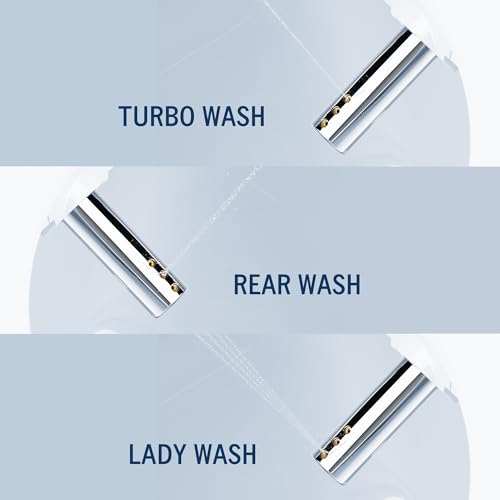 Lotus Bidet ATS-850 Elongated | Slim Heated Toilet Seat with Adjustable Warm Water Wash, Wireless Remote, Stainless Steel Nozzle, Warm Dryer, LED Night Light, Child Mode, Easy DIY Installation