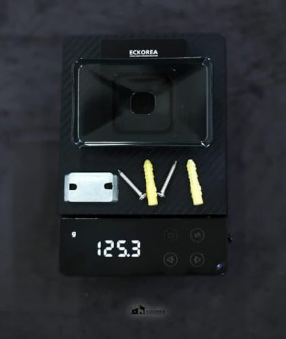 ECKOREA® Matte Black Tumbler Holder ECK-405C-BK, Tumbler Included, Durable Zinc Alloy, Wall-Mounted, Screw-in - size: ECK-405C-BK
