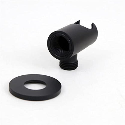 Shower Wand Wall Mount Hand Held Head Holder With Hose Connector for System Faucet Set Handheld Handle Sprayer Bracket Attachment, Hose Adapter Matte Black - color: Matte Black