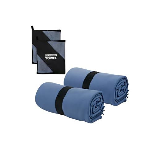 Microfiber Camping Towel for Face Quick Dry Lightweight Small Travel Body Beach Swimming Cycling Fishing Hiking Backpacking Towels(Navy Blue, 2 Pack S) - color: Navy Blue, size: 2 Pack S