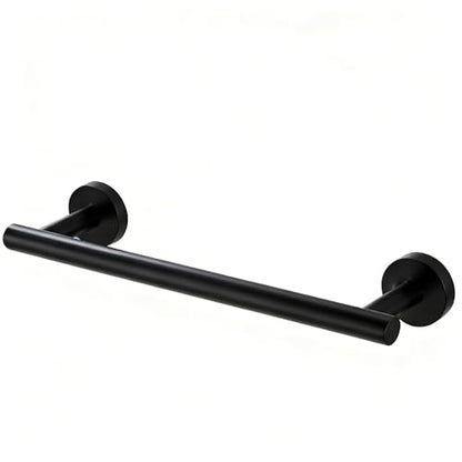 SEIDO 9 Inch Matte Black Towel Bar, 304 Stainless Steel Hand Towel Holder for Bathroom Wall, One-Piece Single Towel Rod Rack with 6.7" Hanging Length, No Assembly Required - color: Matte Black, size: 9 Inch