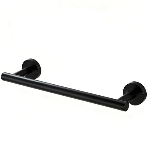 SEIDO 12 Inch Matte Black Towel Bar, 304 Stainless Steel Hand Towel Holder for Bathroom Wall, Single Towel Rod Rack with 9.6" Hanging Length, One-Piece No Assembly Required - color: Matte Black, size: 12 Inch