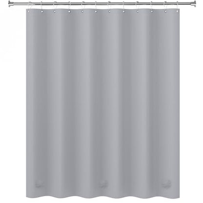 AmazerBath Grey Shower Curtain Plastic, Thick PEVA Shower Curtain Grey, Heavy Duty Shower Curtains for Bathroom, Waterproof Shower Curtain 72x72 with 3 Big Weighted Stones and 12 Rustproof Grommets - color: Grey, size: 72"W x 72"L (Pack of 1)
