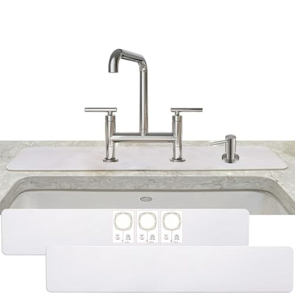 Customizable Faucet Mat Kitchen: AHA HOMEWARE Diatomite Rubber Kitchen Sink Splash Guard, Absorbent, Cuttable 2-PACK (Light Gray, 29") - color: Light Gray, size: 29" x 29"