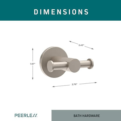 Peerless PA547-BN Precept Double Towel Hook, SpotShield Brushed Nickel