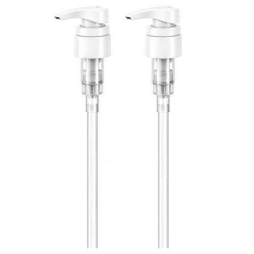 Universal Shampoo/Conditioner Dispenser Pump for Bottles, Leak Proof, Pump Top Fits 1 L/33.8 oz Bottles, 28/410 Neck Size, (White - Pack of 2) - color: White - Pack of 2