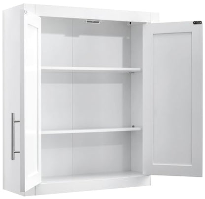 Crosley Furniture Savannah Wall Mounted Bathroom Storage Medicine Cabinet with Shelves, Snow - color: Snow, style: Wall Cabinet