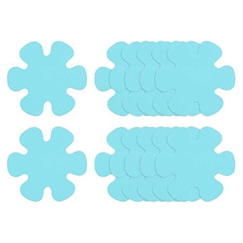 HARFINGTON 12pcs Non Slip Bathtub Stickers Bath Shower Floor 3.15" Anti-Slip Sticker Tape Flower Style Decals for Bathroom Kitchen Bathtub Treads Stairs, Blue - color: Blue, size: 3.15"