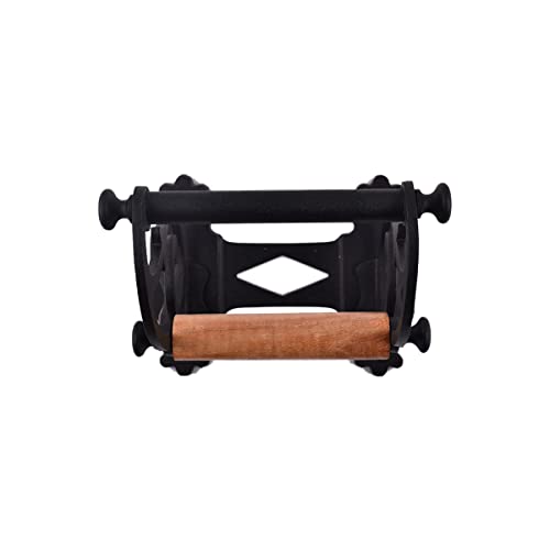Renovators Supply Manufacturing Toilet Paper Holder Stand Wall Mount 6.5 in.Black Aluminum Toilet Paper Roll Holder with Mounting Hardware - color: Victorian Black