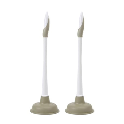 2-Pack Sink Plunger Basic Plunger (2506) – Natural Rubber Bathroom Plunger with Ergonomic Design For Toilets, Sinks, Showers & Kitchen Drains | Splash-Proof, Durable & Effective Unclogging – Sand