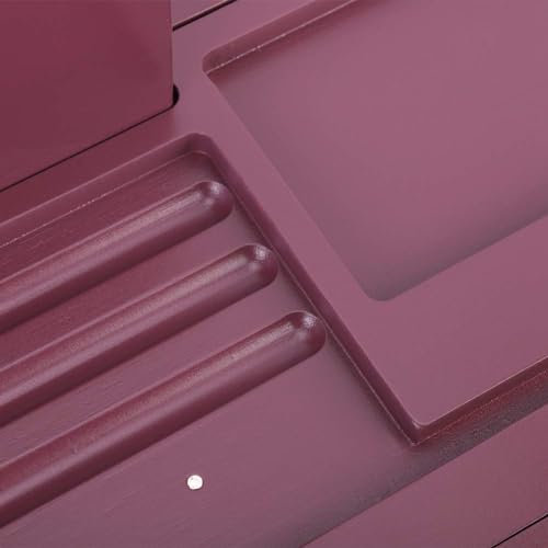 JEOZBM Bath Tray, Bamboo Bath Table Tray, Retractable Bathtub Shelf,Bathtub Caddy Tray, Expandable Bathroom Accessories for Wine, Phone, Book(90CM-Burgundy) - color: Burgundy