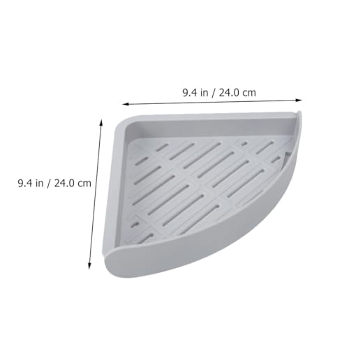 jojofuny 2Pcs Wall Corner Shelf for Bathroom Plastic Triangle Storage Racks with Drainage Design Easy Install Strong Adhesion Space-Saving Organizer for Shower Shampoo and Toiletries