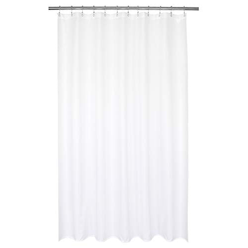 Barossa Design Waterproof Fabric Shower Curtain or Liner Microfiber 72" W x 74" H - Hotel Quality, Machine Washable, White Shower Curtain Liner for Bath Tub, 72x74 Inches - color: Pure White, size: 72"W x 74"L (Pack of 1)