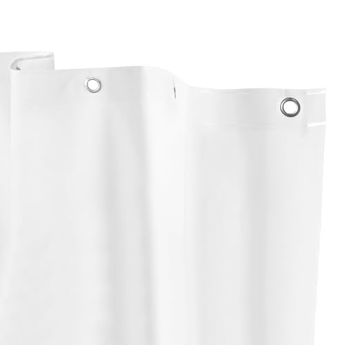 Kenney KN61469 Medium Weight 5 Gauge Extra Long Waterproof PEVA Shower Curtain Liner with Rust-Resistant Metal Grommets and Weighted Magnetic Hem for Bathroom, 70" W x 78" H, White - color: White, size: 70"W x 78"L (Pack of 1)