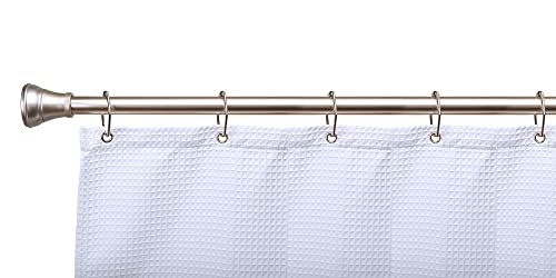 Shower Rings, Shower Curtain Rings for Bathroom, Rustproof Zinc Shower Curtain Hooks Rings, Set of 12 (Brushed Nickel) - color: Brushed Nickel