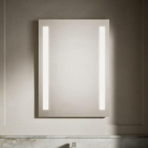 KOHLER 99571-TLC-NA Verdera 24" W x 33" H Bathroom Mirror with Lights, Surface Mount Bathroom Wall Mirror - size: 33"L x 2"W, style: Standard