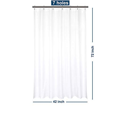 Barossa Design 42x72 Fabric Shower Stall Curtain Liner White | Soft Microfiber Cloth, Waterproof, Hotel Quality, Machine Washable, 42W x 72H for Bathroom Stall - color: Pure White, size: 42"W x 72"L (Pack of 1)