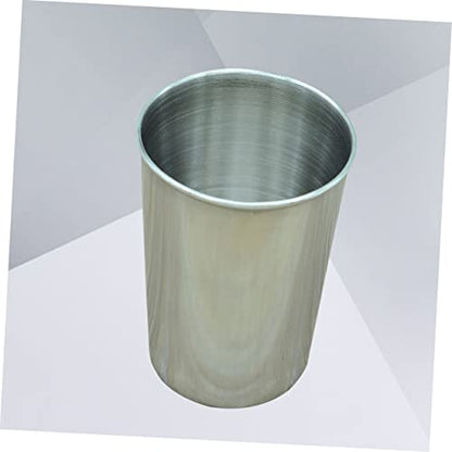 Cabilock 2pcs Stainless Steel Water Tumblers Multi Use Cups for Beverages Juice and Parties Sleek Silver Design Easy to Clean for Home and Travel - size: 6X6cm