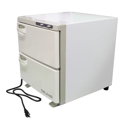 Pantin 32L Premium Two Compartment Towel Warmer for Hair Salon, Beauty SPA, Restaurant & Home. Heated Towel Warmer -Large Electric Hot Towel Cabinet for Salons, Spas - The Best Spa Equipment 110V 320W - size: 2 Compartments