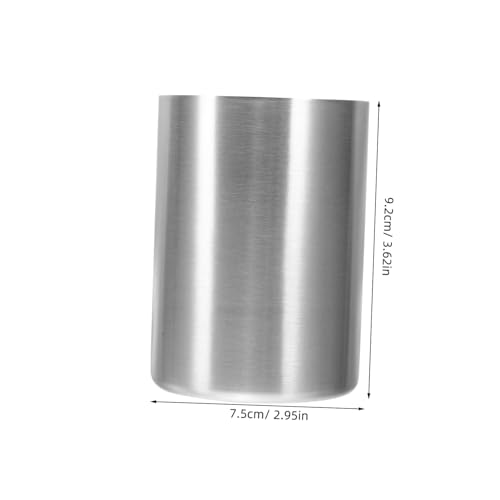 UKCOCO Stainless Steel Tumbler Cup Multi Use Bathroom Gargle Cup Beverage Holder for Home Travel Party Silver Smooth Surface Easy Clean