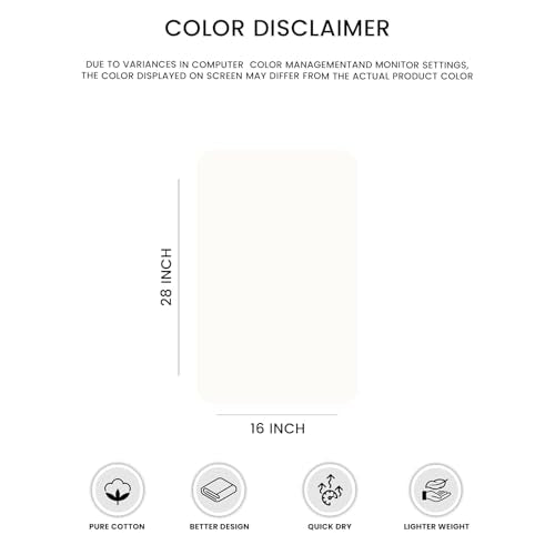 White Hand Towel Pack of 6, 28x16 Inches | Premium 650GSM 100% Ringspun Cotton | Ultra Soft, Thick, Quick-Dry & Highly Absorbent White Hand Towels for Bathroom, Kitchen & Home