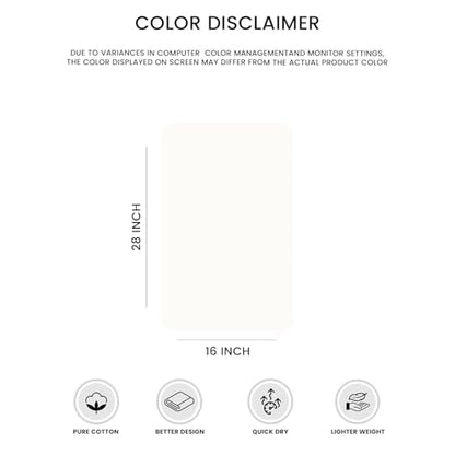 White Hand Towel Pack of 6, 28x16 Inches | Premium 650GSM 100% Ringspun Cotton | Ultra Soft, Thick, Quick-Dry & Highly Absorbent White Hand Towels for Bathroom, Kitchen & Home