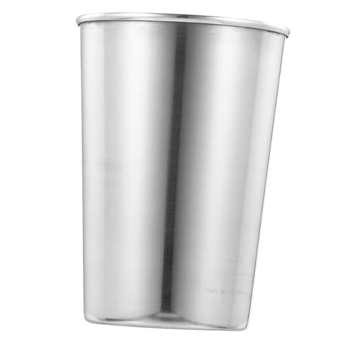 Alipis Stainless Steel Water Cup Tumbler for Beverages Toothbrush Holder and More Multi Use Drinking Cup for Home Washroom and Parties Sleek Silver Design
