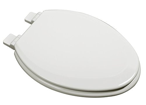 1F1E7-02 Premium Molded Wood Elongated Toilet Seat with Slow Close Hinge & OSG, Biscuit - color: Biscuit/Linen, style: ELONGATED