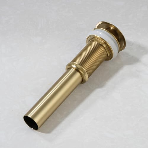 Pop-up Bathroom Sink Drain Stopper Without Overflow for Vessel Sink Lavotory Vanity, D01 (Brushed Gold) - color: Brushed Gold