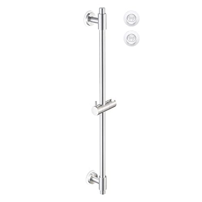 KES No Drill 30-Inch Shower Slide Bar with Adjustable Handheld Shower Head Holder, Self Adhesive, Universal Fit, SUS304 Brushed Stainless Steel Drill-Free for Bathroom, F209S78DF-BS - color: Brushed Finish, style: 30.7-Inch+Self-adhesive Mounted