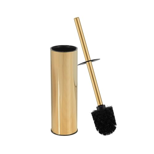 BGL Toilet Brush and Holder,Stainless Steel Toilet Brushes for Bathroom, Toilet Bowl Brush - color: Gold