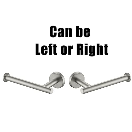 JQK Toilet Paper Holder, 5 Inch 304 Stainless Steel Thick 0.8mm Tissue Paper Dispenser for Bathroom, Hold Mega Rolls, Brushed Nickel Wall Mount, 2 Pack, TPH120-BN-P2 - color: Brushed, size: Knob(2 Pack)