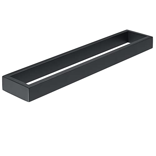 Sayayo Matte Black Towel Bar for Bathroom, 16 Inch Hand Towel Holder Wall Mount Square Towel Ring SUS304 Stainless Steel Towel Rack - color: Black, size: 16 INCH