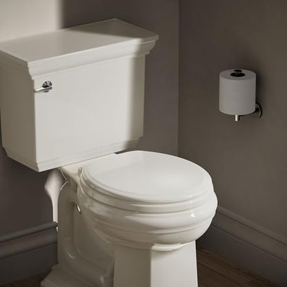 " KOHLER 20455-96 Ridgewood Round Soft Close Toilet Seat, Quiet-Close, Wood Toilet Seat, Home Essentials, Biscuit" - color: Biscuit