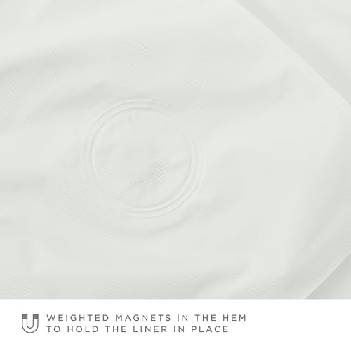 Bath Bliss PVC Deluxe Hotel Weight Shower Curtain Liner | 8G | 70"x72" | Rust Resistant Copper Grommets | Magnetic Hem | White (Pack of 2) - color: White, size: 70"W x 72"L (Pack of 2)