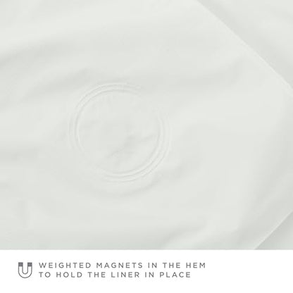 Bath Bliss PVC Deluxe Hotel Weight Shower Curtain Liner | 8G | 70"x72" | Rust Resistant Copper Grommets | Magnetic Hem | White (Pack of 2) - color: White, size: 70"W x 72"L (Pack of 2)