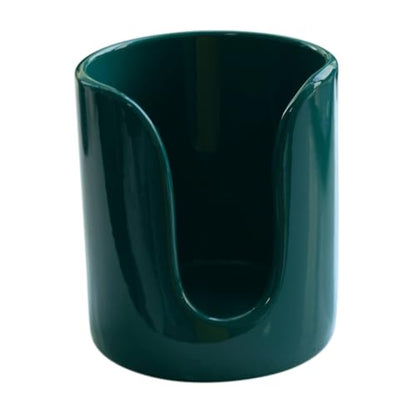 Ceramic Bathroom Cup Dispenser, 3 oz 4 oz Disposable Cups Holder, Small Mouthwash Cup Dispenser (Green) - color: Green