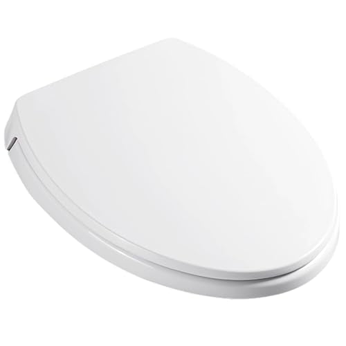 SS113/SS114 Toilet Seat Replacement Compatible with TOTO,Elongated Toilet Seat Soft Close,Traditional Toilet Seat Replacement,Toilet Lid Slow Close Quiet No Slam, Heavy Duty Elongated Toilet, White