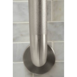 Moen Home Care Bathroom Safety 24 Inch Stainless Steel Handicap Grab Bar for Bathtub and Shower, Elderly Assistance Product with Concealed Screws, Polished Brass, R8924P - color: Peened, size: 24 Inch
