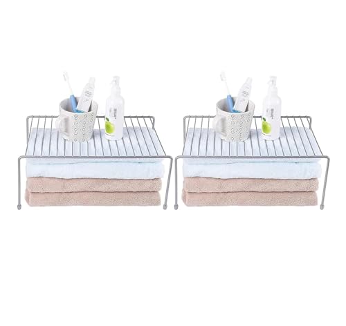 Expandable Under Sink Organizer Shelf | Stainless Steel Adjustable Storage Rack | Multipurpose Cabinet Organizer for Kitchen, Bathroom, Laundry & Utility Room | Space Saving Storage Shelf