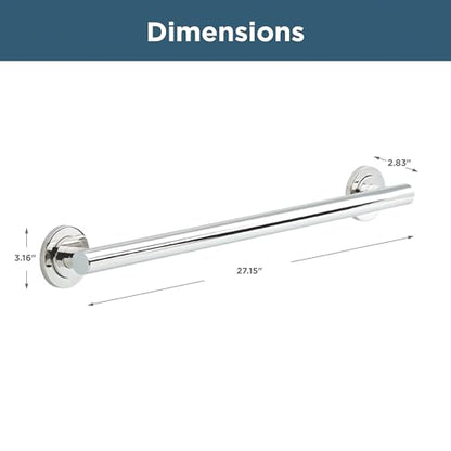 Franklin Brass Voisin (1-Pack) 24' ADA Grab Bar Bathtub Handle Safety in Bright Stainless Steel 1-1/4' diameter Wall Mount Shower Handicap VOI5924-BS - size: 24 Inch