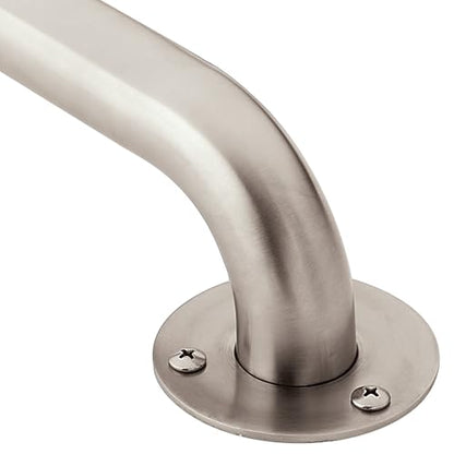 Moen R7424 Bathroom Safety 24-Inch Stainless Steel Bathroom Grab Bar with Exposed Screws, Stainless - size: 24 Inch