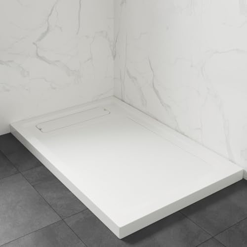 OVE Decors 54x36" Shower Base, White - size: 54 x 36, style: Side Drain