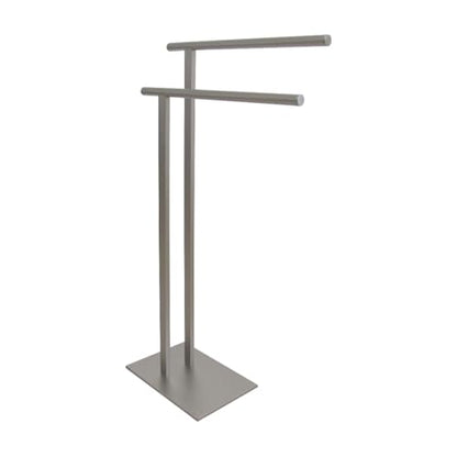 Kingston Brass SCC6038 Edenscape Double L Shape Pedestal Towel-Holder, Brushed Nickel - color: Brushed Nickel