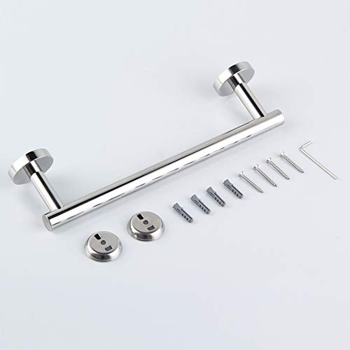 GERZ 12-Inch Hand Towel Holder Modern Towel Ring Hand Towel Bar Towel Hanger Wall Mount, Polished Finish AG1101C30.5-JG - color: Chrome, size: 12 Inch (Pack of 1)
