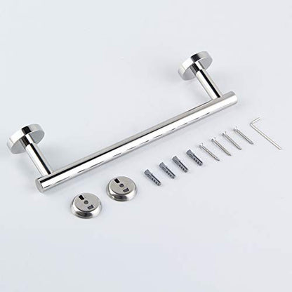 GERZ 12-Inch Hand Towel Holder Modern Towel Ring Hand Towel Bar Towel Hanger Wall Mount, Polished Finish AG1101C30.5-JG - color: Chrome, size: 12 Inch (Pack of 1)